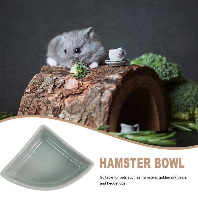 Ceramic Anti Tip Water Feeder and Food Bowl Blue for Hamsters Small Pets - Image 4