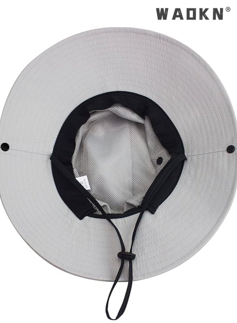 WAOKN Women's Outdoor Summer Sun Hat UV Protection Mesh Wide Brim Foldable Beach Fishing Hats with Ponytail Hole for Summer Beach Fishing Hiking - Image 2