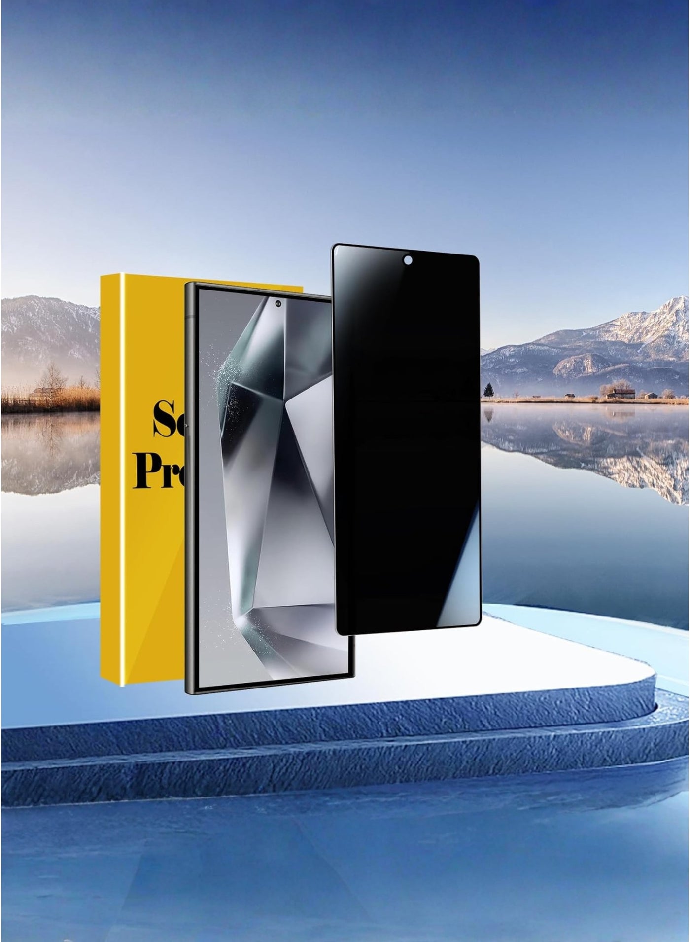 Samsung Galaxy S24 Ultra Privacy Screen Protector – Anti-Spy Tempered Glass Film, Fingerprint ID Compatible, Anti-Fingerprint & Dustproof
