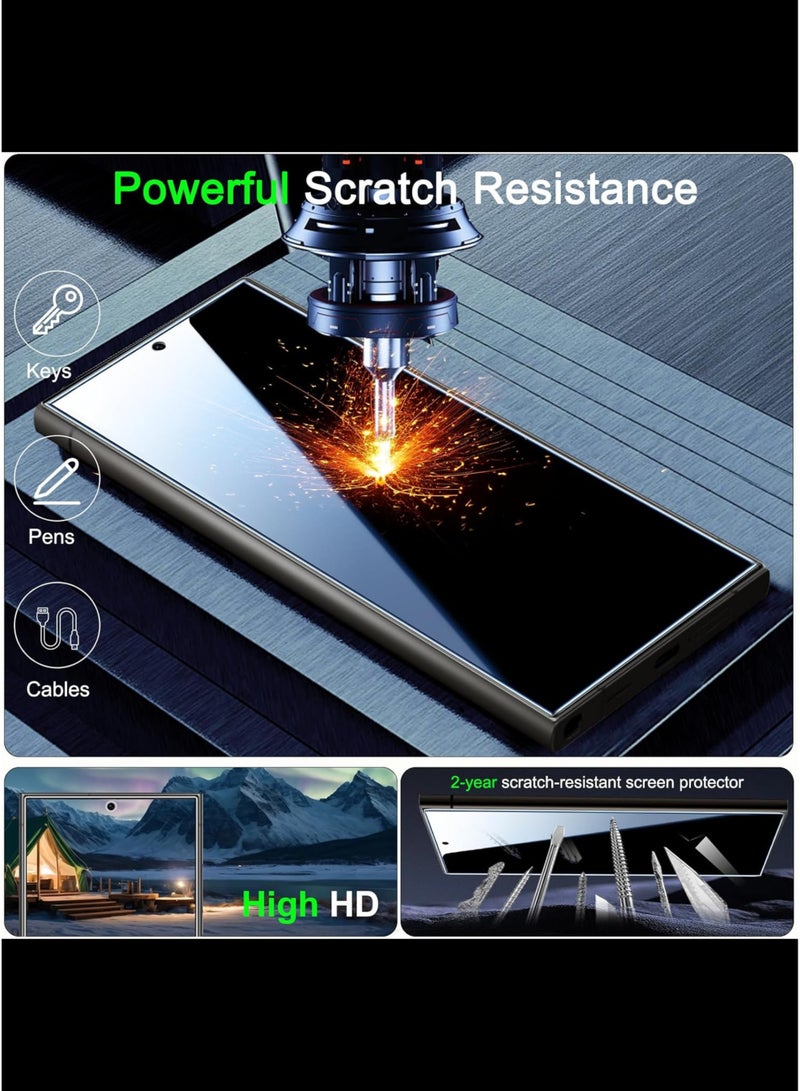 هوكو واقي شاشة سامسونج جالاكسي إس 24 ألترا للخصوصية - فيلم زجاجي مقوى مضاد للتجسس، متوافق مع بصمة الإصبع، مقاوم لبصمات الأصابع والغبار - Image 5