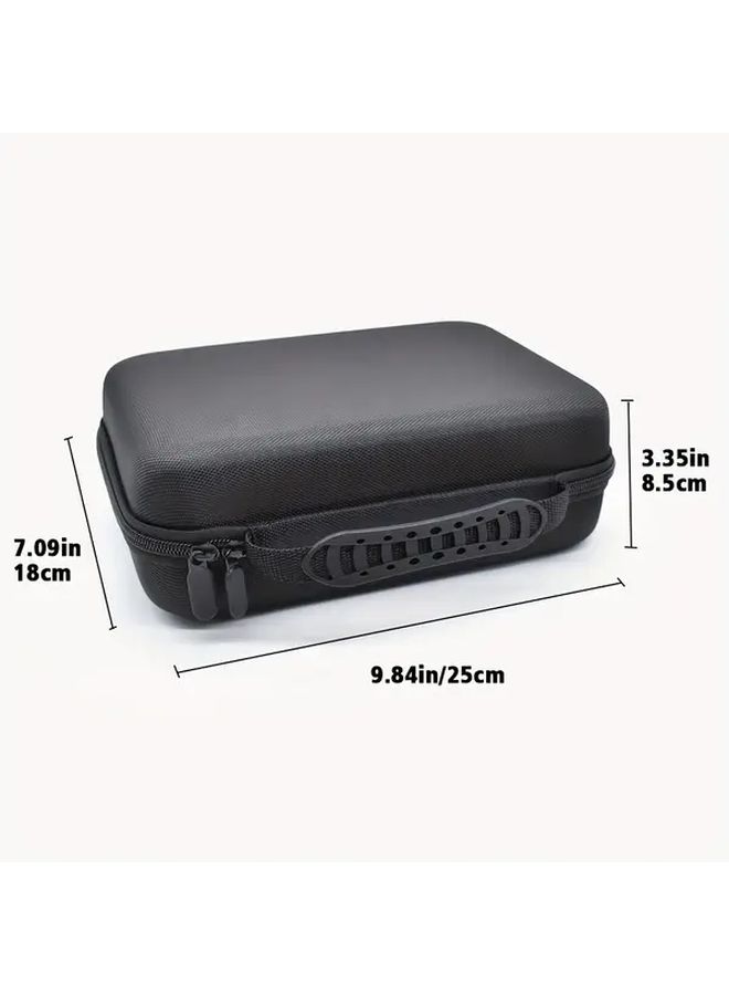 Black EVA Hardshell Storage Case for PS5 Controllers Durable Zippered Carry Bag Protects Against Scratches and Spills - Image 2