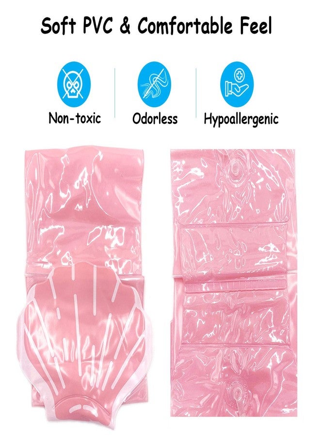 ZOEKIM Inflatable Arm Floaties for Kids Toddlers, Swimming Floater Sleeves Arm Bands Floaties Water Wings Floatation Sleeves, Pool Water Sports Learning Swim Training Aids (Scallop Pink) - Image 3