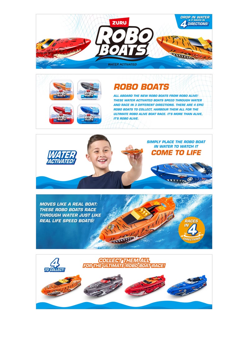 ROBO ALIVE S001-ZURU ROBO ALIVE – ROBOTIC BOAT-SERIES 1,4Facing24pcs/PDQ,48PCS/CTN,STD Color Asst  - Image 3
