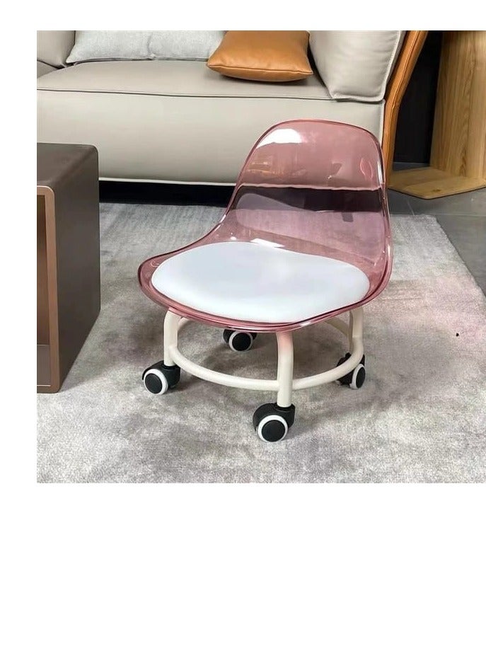 Low Stool With Wheels Living Room Acrylic Chairs Multi-functional Low Stool Home Life Work Aid Chair Lazy Chair Furniture - Image 1
