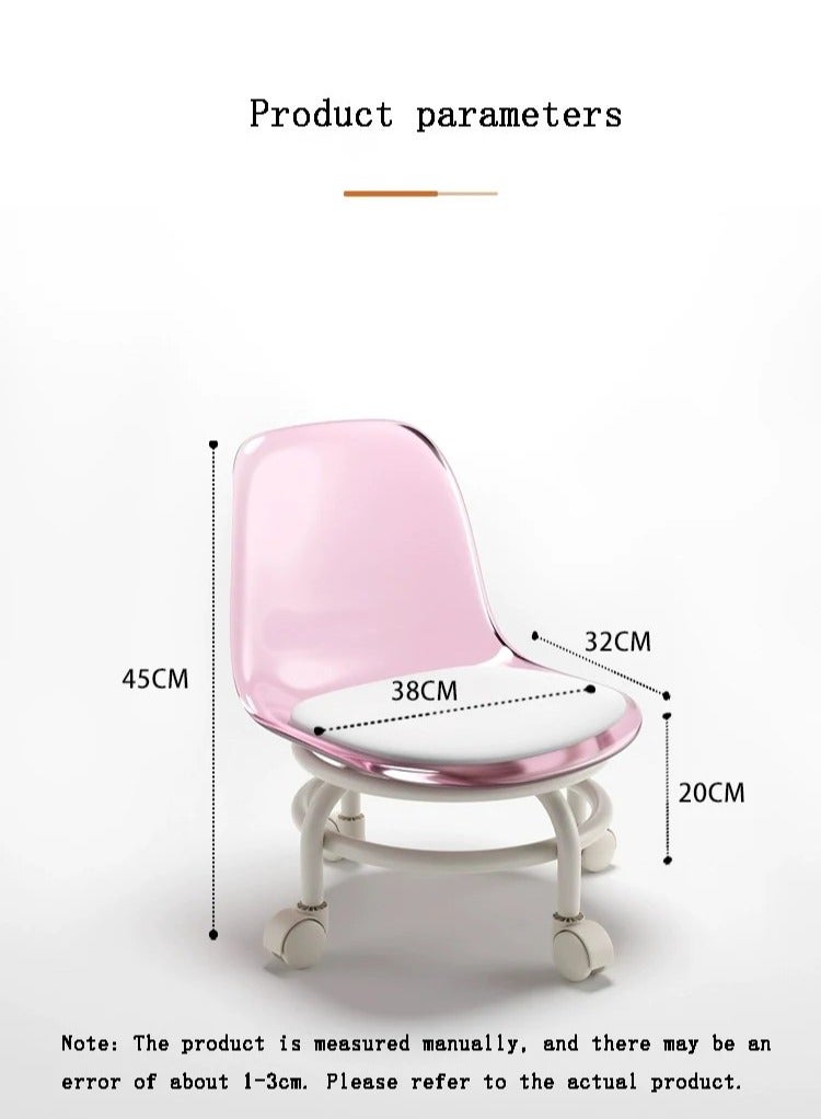 Low Stool With Wheels Living Room Acrylic Chairs Multi-functional Low Stool Home Life Work Aid Chair Lazy Chair Furniture - Image 5