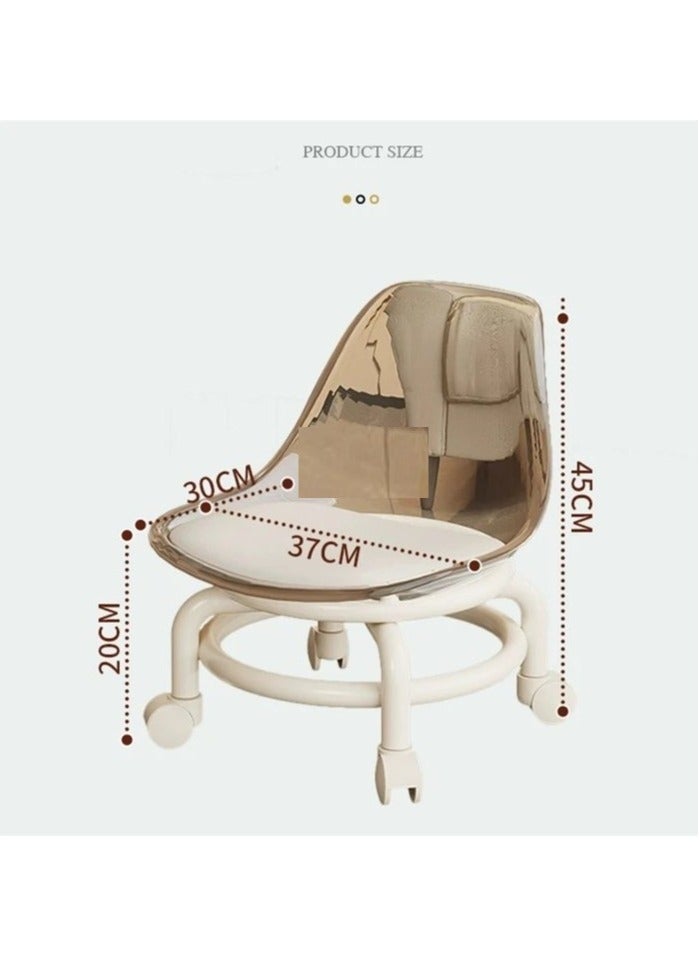 Low Stool With Wheels Living Room Acrylic Chairs Multi-functional Low Stool Home Life Work Aid Chair Lazy Chair Furniture - Image 2