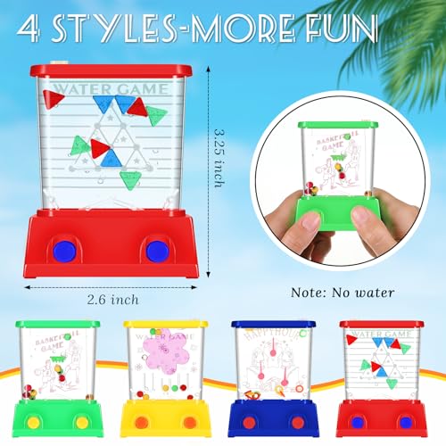 Gejoy 4 Pieces Water Games Handheld Easter Basket Stuffers for Kids Water Ring Toss Handheld Game Mini Retro Pastime Car Toys Fidget Autism Toys for Easter Children Boys Girls BirthdayModern Style - Image 5