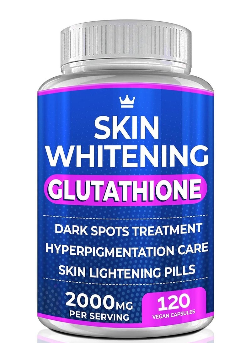 SKIN SKIN Glutathione Whitening Pills 120 Capsules 2000mg Glutathione 