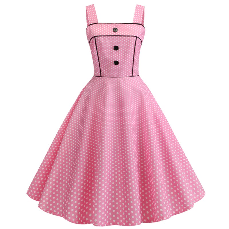 1 x 5 pcs Vintage Hepburn Style 50s Dress Swing Retro Picture Color