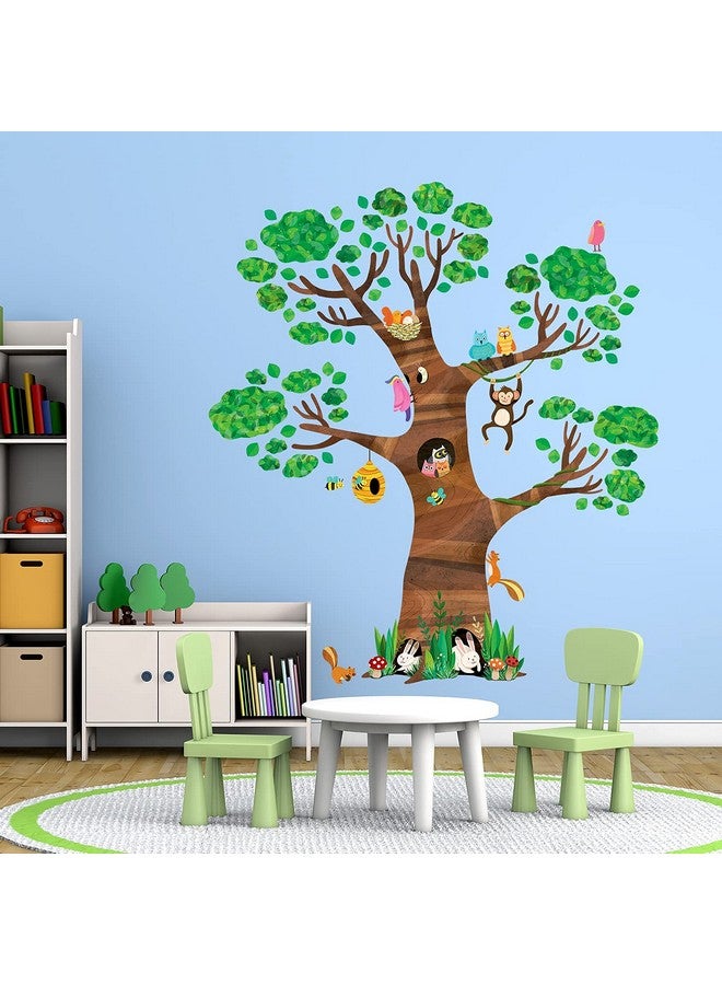 Decowall Dl1709 Giant Tree And Animals Kids Wall Decals Wall Stickers Peel And Stick Removable Wall Stickers For Kids Nursery Bedroom Living Room - Image 3