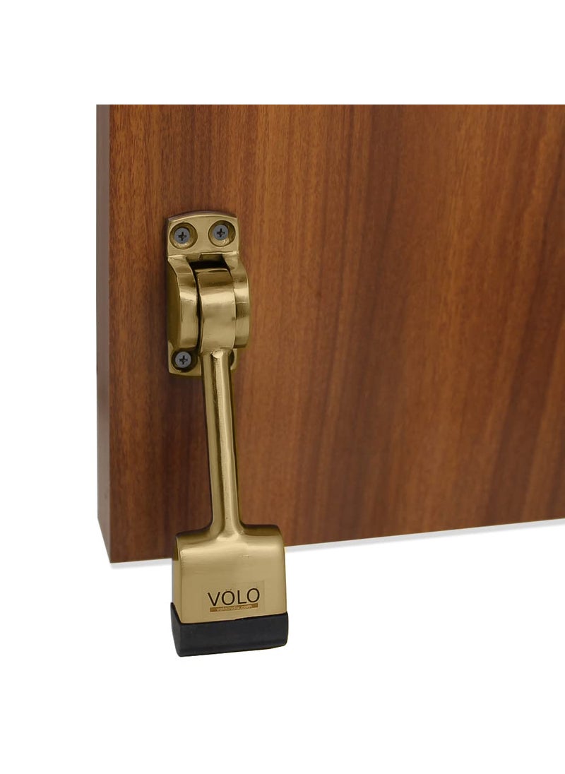 Volo Volo Powerful Working Antique Door Stopper Sqaure with Screws for Home kitches and Offices Color Antique  - Image 1