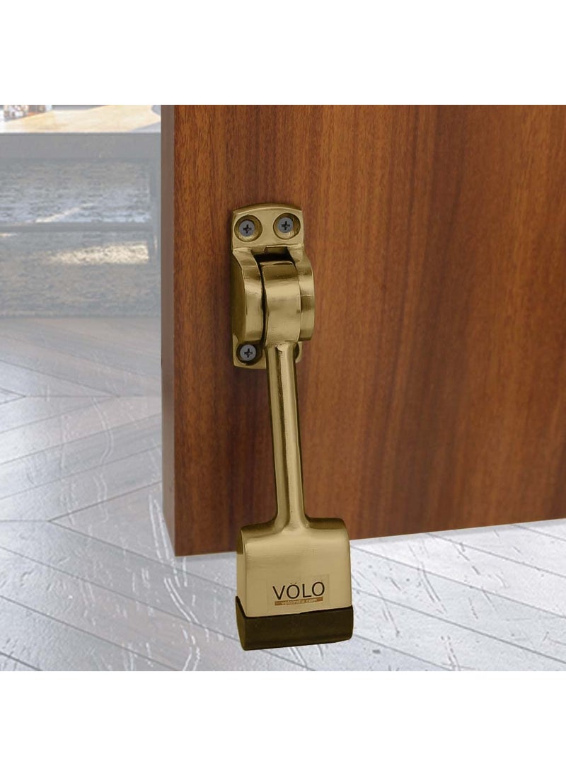 Volo Volo Powerful Working Antique Door Stopper Sqaure with Screws for Home kitches and Offices Color Antique  - Image 5