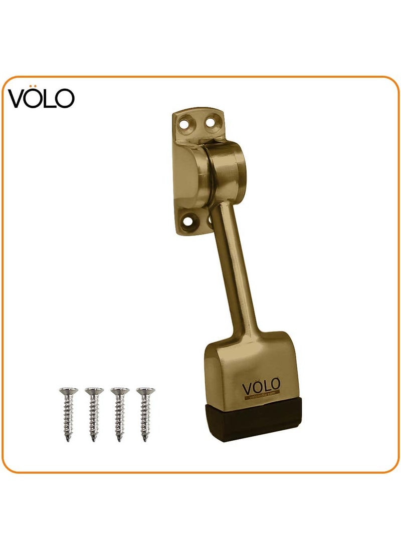 Volo Volo Powerful Working Antique Door Stopper Sqaure with Screws for Home kitches and Offices Color Antique  - Image 3