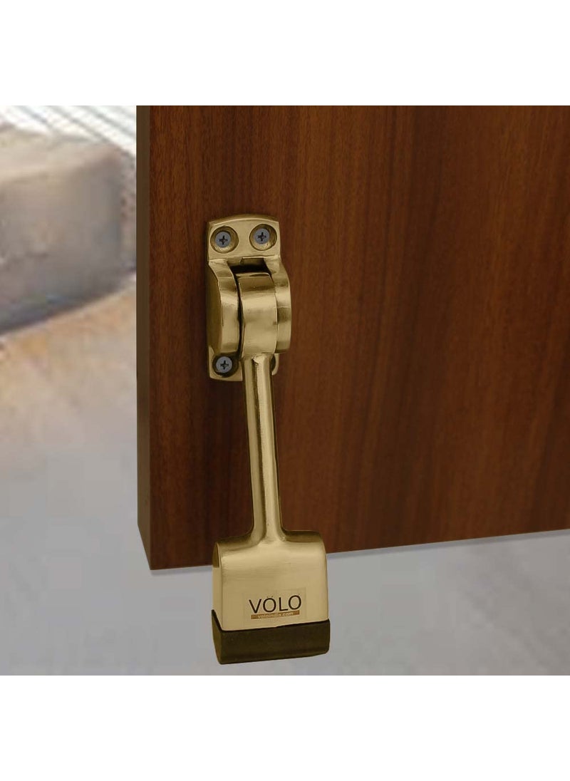 Volo Volo Powerful Working Antique Door Stopper Sqaure with Screws for Home kitches and Offices Color Antique  - Image 4
