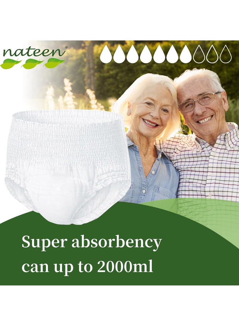 Hospeen Nateen Hospeen Adult Diapers Pants,Period Pants for Sanitary Protection,Large,Waist Size 80-130cm,10 Count Day Unisex Adult Pull Ups,Panty Style Sanitary Pads for Women,Super Soft Fit. - Image 3