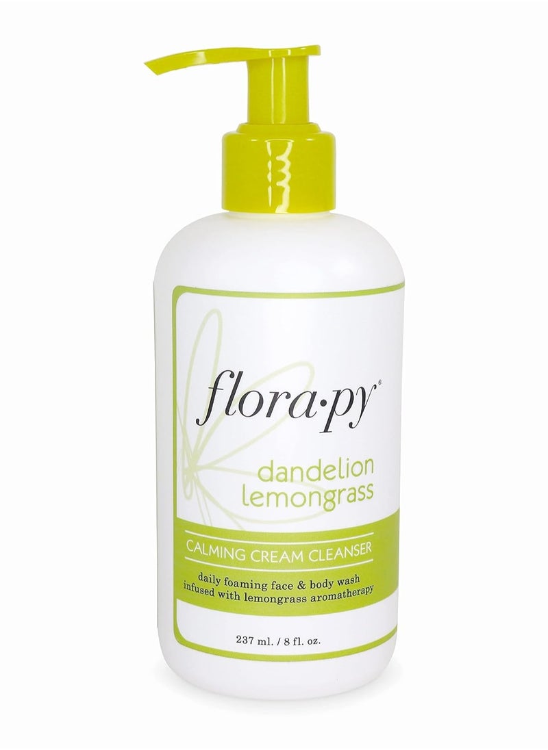 FLORA PY Florapy Beauty Calming Cream Cleanser Infused with Dandelion Lemongrass Aromatherapy, Skincare Meets Selfcare, Makeup Remover, Ultra-Gentle Ingredients, Clean Beauty Formula  - Image 1