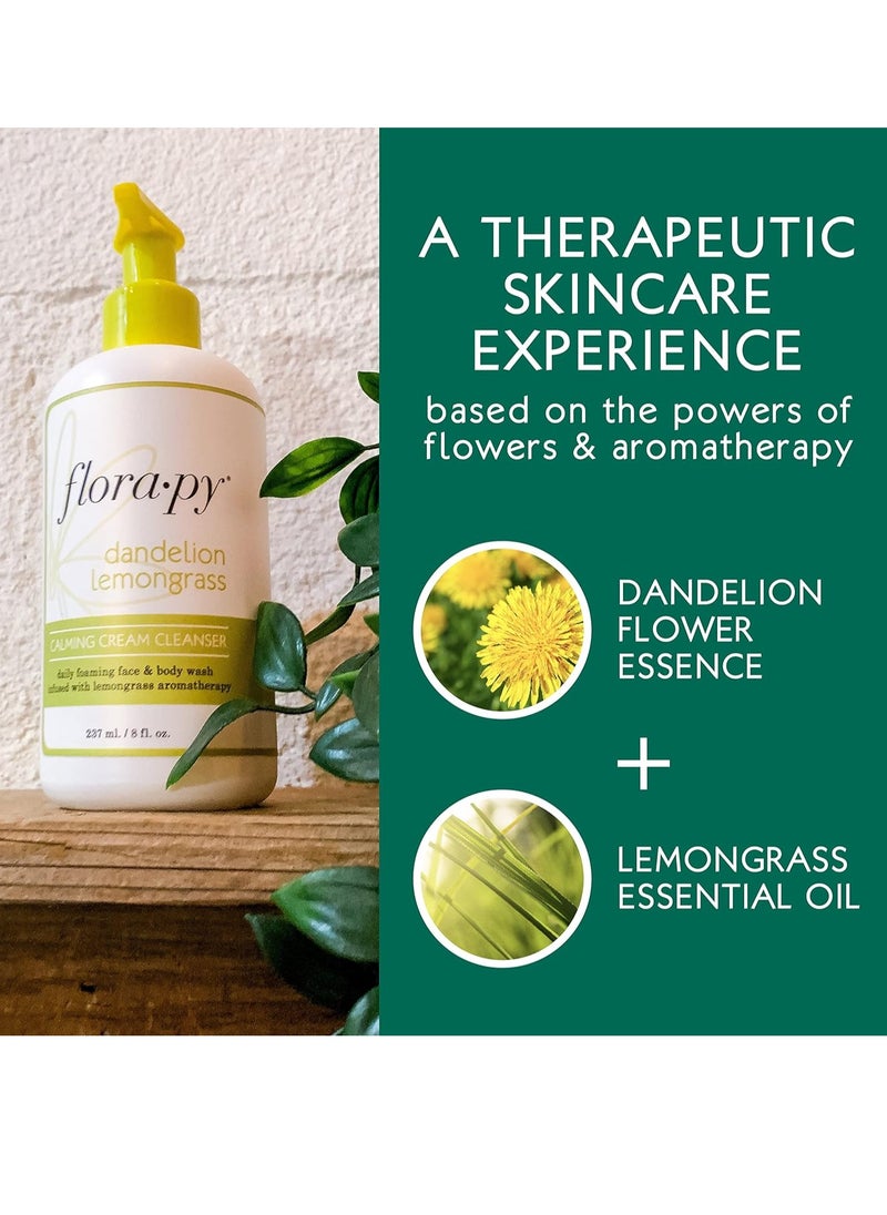 FLORA PY Florapy Beauty Calming Cream Cleanser Infused with Dandelion Lemongrass Aromatherapy, Skincare Meets Selfcare, Makeup Remover, Ultra-Gentle Ingredients, Clean Beauty Formula  - Image 4