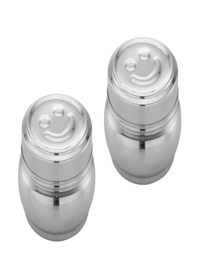 Expresso Stainless Steel Small/Mini Box Dabba/Container/Storage Box, Smiley,Capacity-120ml Each, Set of 2 - Image 1