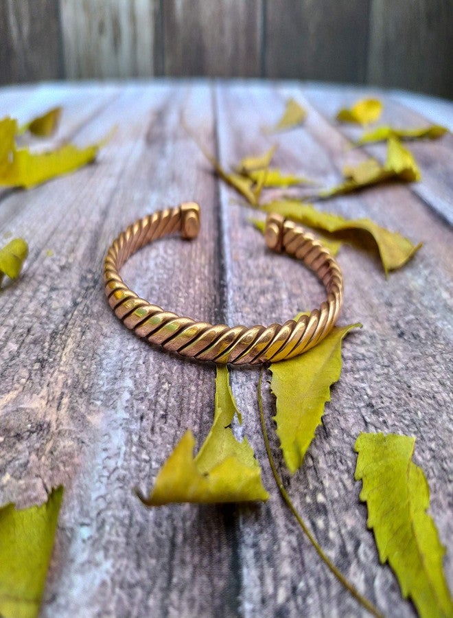 SHINDE EXPORTS adjustable Pure Copper Bracelet for Men and Women Natural Handmade Cuff/Kada Bangle from India - Image 4