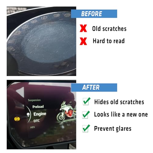 HAONEL Instrument Film Dashboard Screen Protector Replacement for Yamaha Tmax560 Tmax 560 2022-2025 Tracer 9 GT+ 2023+ Niken GT 2023+ Cluster Display Screen Protective Cover - Image 2