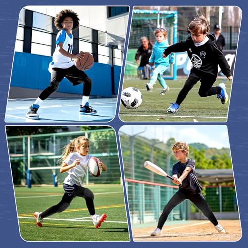 Newbyinn Knee Pad for Kid Youth 1 Pair, Black Padded Knee Leg Compression Sleeve for Basketball Football Volleyball Soccer Sport Boy Girl - Image 5