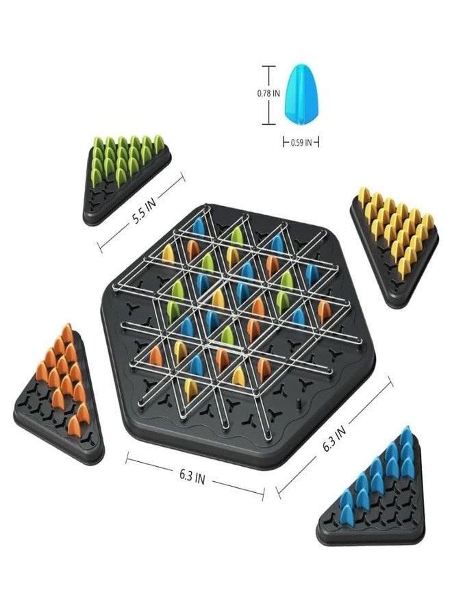 The Game Factory Chain Triangle Chess Game, Geometric Chess Game, Rubber Triangle Board Game, Board Game for Family, Triggle Game for Kids, Gift for Kids, Birthday Gift - Image 3