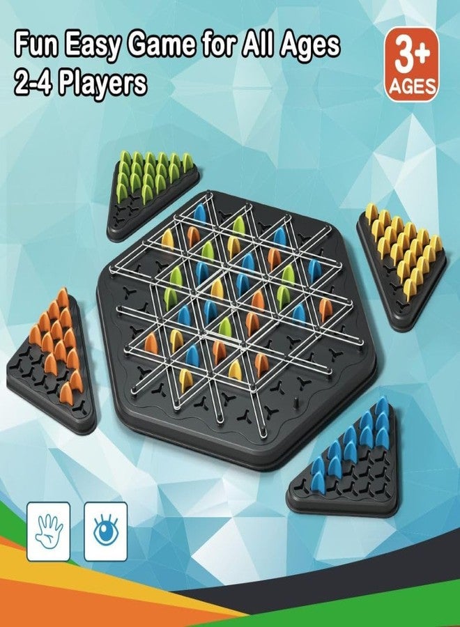 The Game Factory Chain Triangle Chess Game, Geometric Chess Game, Rubber Triangle Board Game, Board Game for Family, Triggle Game for Kids, Gift for Kids, Birthday Gift - Image 2