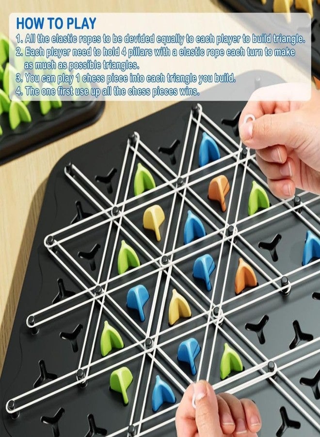 The Game Factory Chain Triangle Chess Game, Geometric Chess Game, Rubber Triangle Board Game, Board Game for Family, Triggle Game for Kids, Gift for Kids, Birthday Gift - Image 4