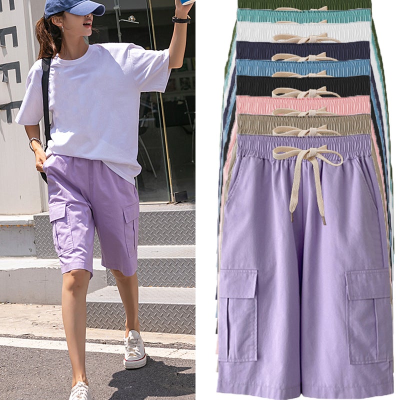 Women'S Summer Thin High Waist Wide Leg 300Kg Casual Pants Straight Plus Size Elastic Waist Overalls Pants - Image 2