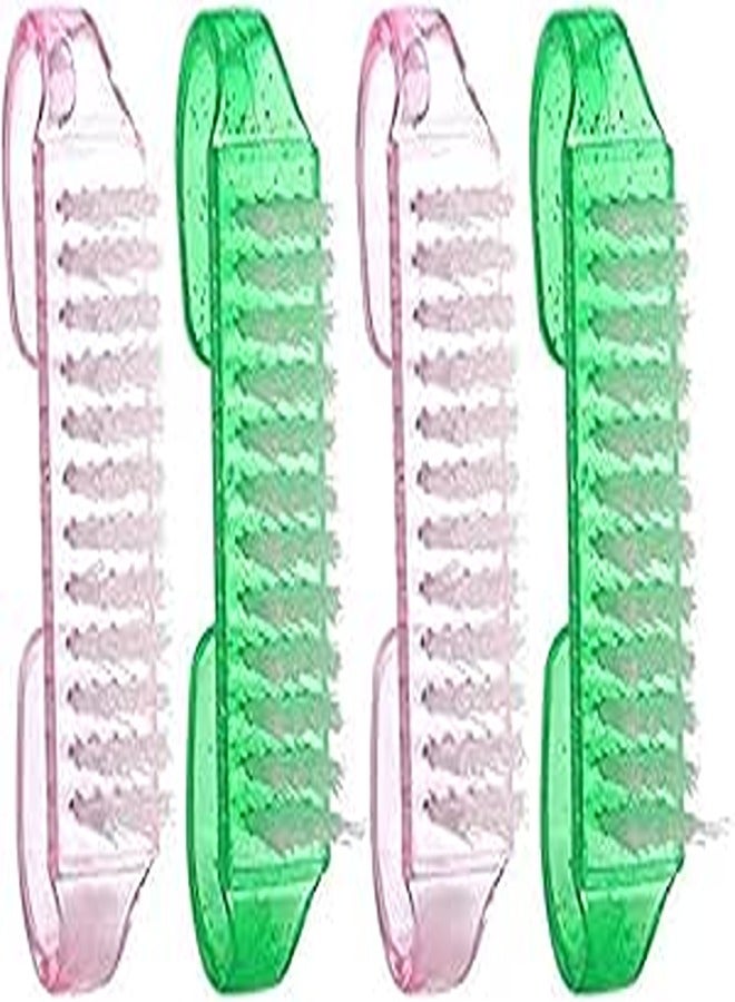 Plastic Nail File Scrubbing Brush - Random Colors, 4 Pieces