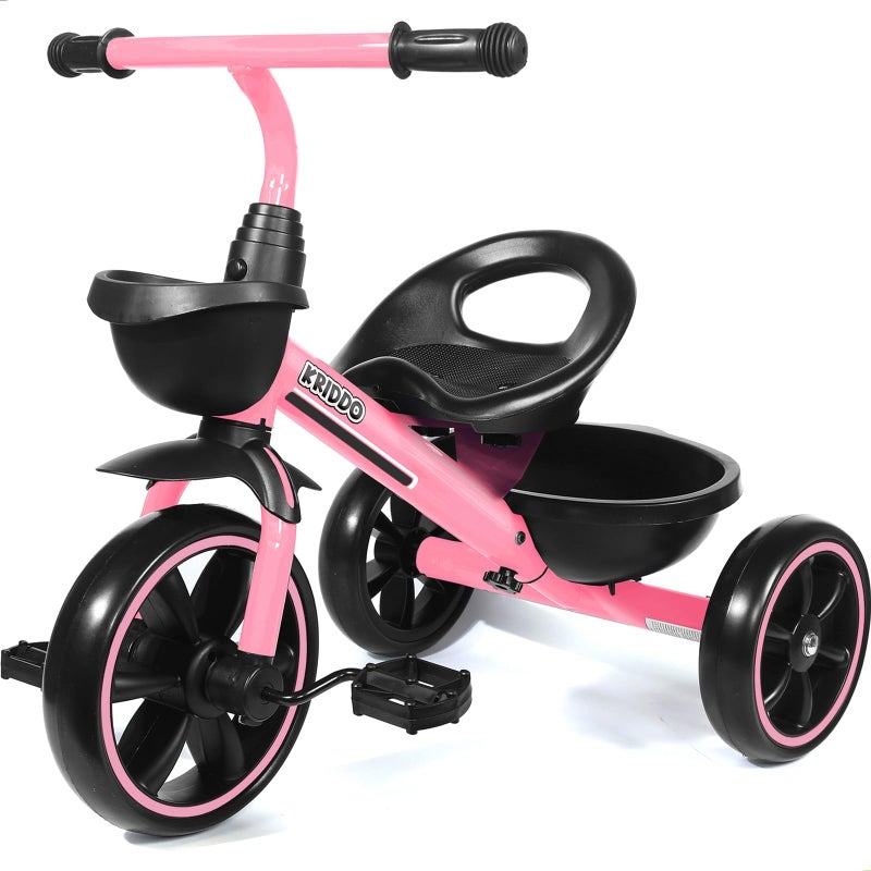 KRIDDO Tricycle for 25 Year Olds  Pink Toddler Trike With Gift for 24 Month to 4 Year Old Girls - Image 2