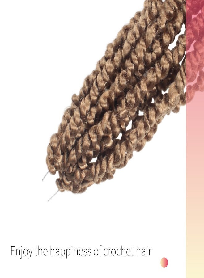BOHOBABE Pre-twisted Passion Twist Crochet Hair 8 Inch Short Pre-looped Crochet Passion Twist Braiding Hair 8 Packs (27#) - Image 4