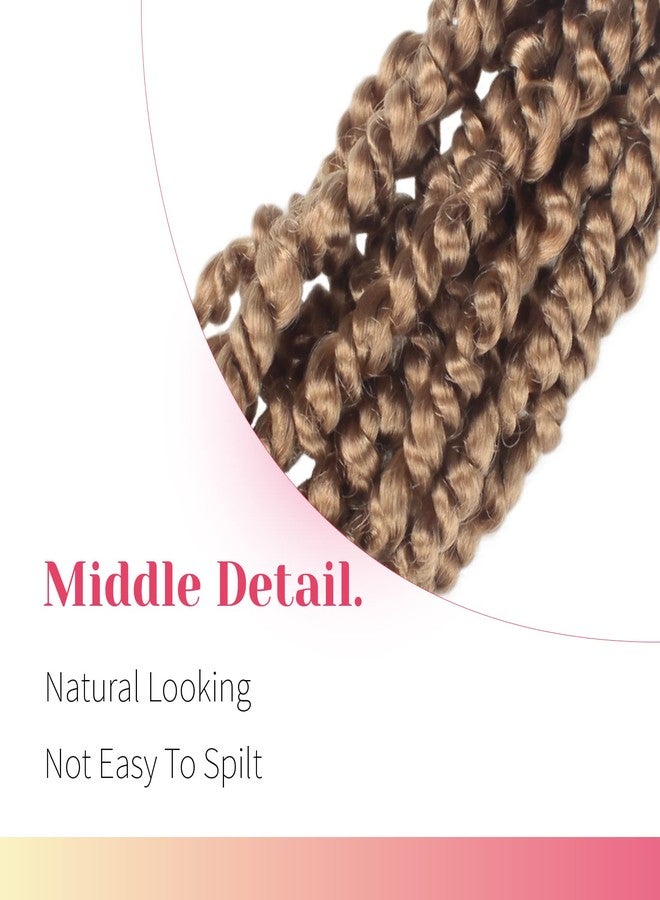 BOHOBABE Pre-twisted Passion Twist Crochet Hair 8 Inch Short Pre-looped Crochet Passion Twist Braiding Hair 8 Packs (27#) - Image 5