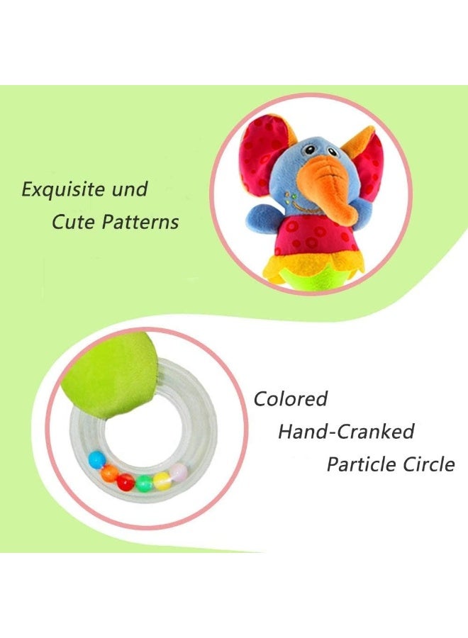 Gonice Baby Soft Rattles Shaker, Infant Developmental Hand Grip Baby Toys, Cute Stuffed Animal with Sound for 3 6 9 12 Months and Newborn Gift(2 Pack) - Image 3
