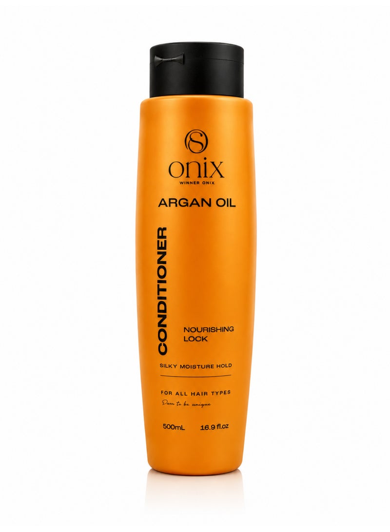 ONIX Gold Argan Hair Conditioner | Nourishing Conditioner with Argan Oil | For Dry & Frizzy Hair | Suitable for All Hair Types | 500 ml