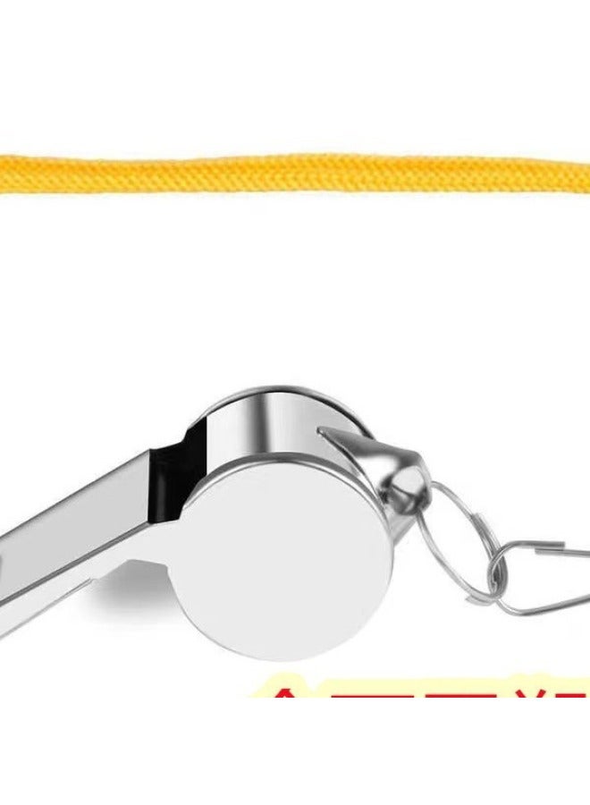 Generic Stainless Steel Whistle Outdoor Referee Pedometer Training Special Whistle For School Sports Teachers Basketball Football Training-Color:Silver Gray - Image 2