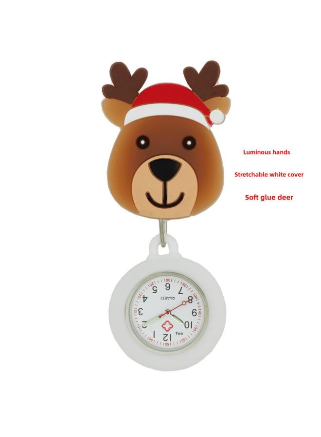 Soft Rubber Stretchable Nurse Watch Cartoon Character Animal Doctor Nurse Chest Watch Pocket Watch 25 Pcs 