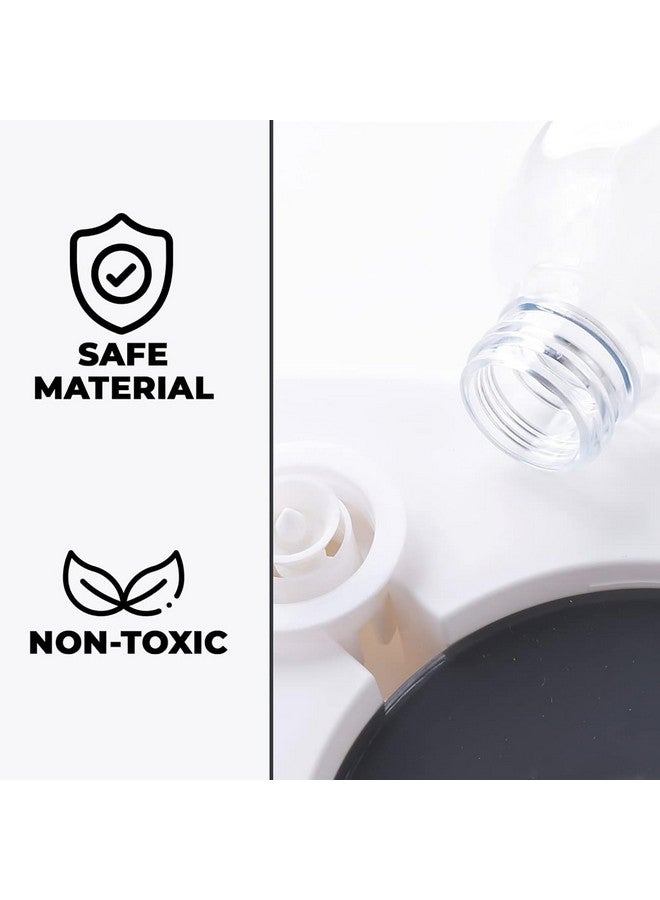 Hearts 2-In-1 Cat & Dog Bowl Set With Replaceable Water Bottle|Automatic Refill Cat Bowl|Premium Pp Plastic|Non-Toxic|Suitable For Small & Medium Pets|Pt008Gy|Grey - Image 3