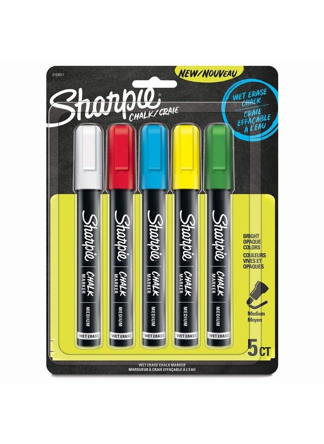 Sharpie Chalk Markers Wet Erase Markers Assorted Colors 5 Count  - Image 2