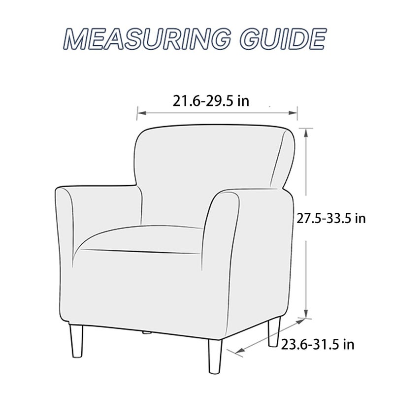 SONNACH Stretch Chair Covers with Arms 1-Piece Banquet Armchair Slipcover Velvet Mid Century Modern Armchair Slipcover Anti-Slip Furniture Protector for Living Room Friendly for Kids Pets (Navy) - Image 5
