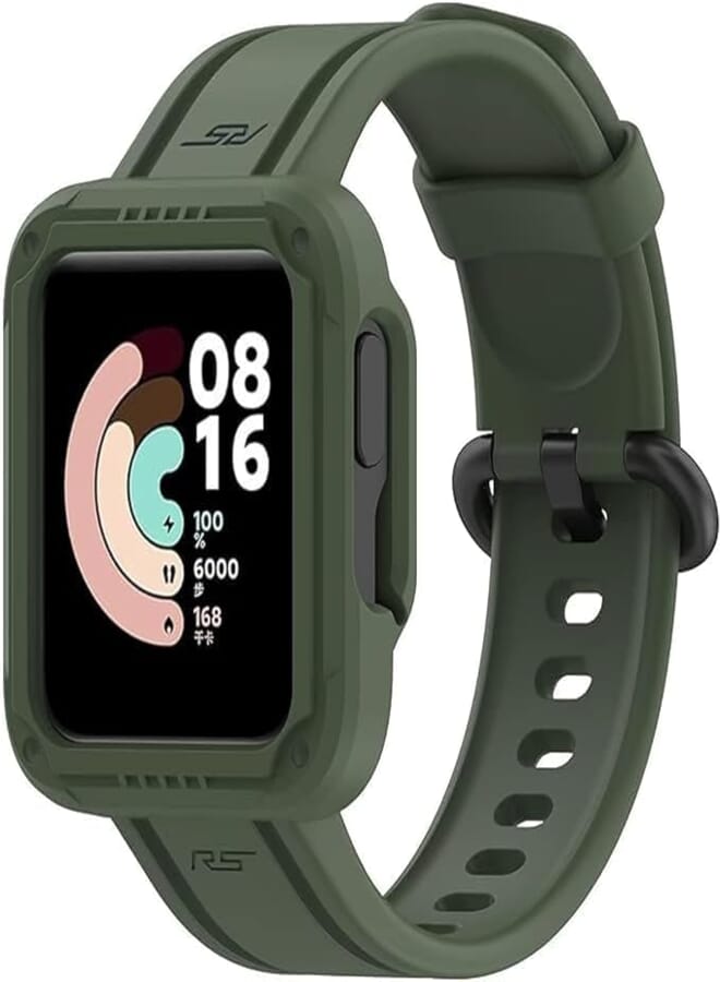 Next Next store Compatible with Xiaomi Mi Watch Lite/Redmi Watch 2 Lite/Poco Watch/Redmi Watch 2/Horloge 2 Adjustable Soft Silicone Replacement Wristband with Cover