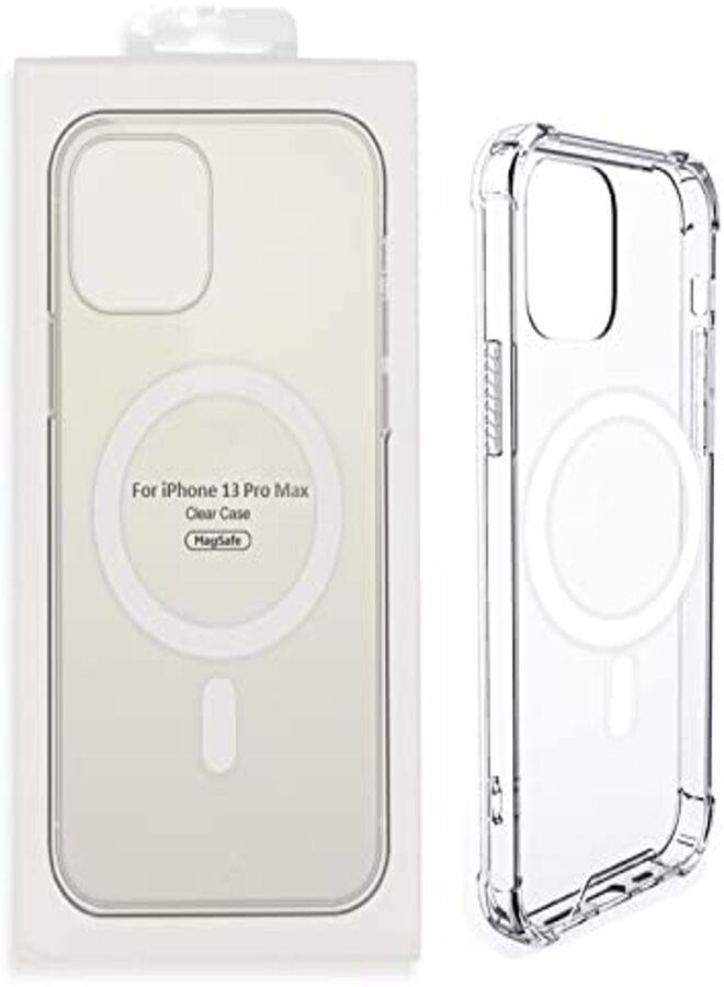 جراب رفيع مضاد للاصفرار من السيليكون والبولي يوريثين الحراري مع 4 زوايا واقية من الصدمات , جراب مغناطيسي لحماية موبايلك لايفون 13 مقاس 6.1 بوصة - Image 5