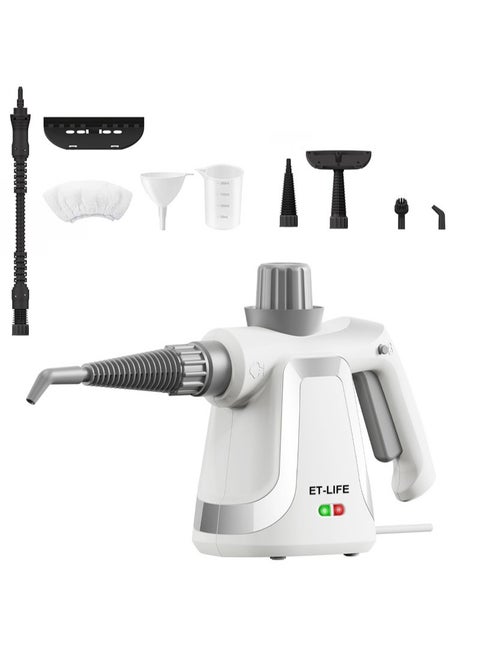 Handheld Steam Cleaner, 1000W Steamer for Cleaning, Multipurpose Portable Steam Cleaners for Home Use with Safety Lock and 9 Accessory Kit to Remove Grime, Grease and More, Save Time and Effort