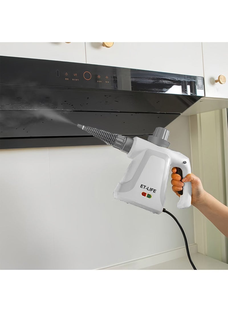Handheld Steam Cleaner, 1000W Steamer for Cleaning, Multipurpose Portable Steam Cleaners for Home Use with Safety Lock and 9 Accessory Kit to Remove Grime, Grease and More, Save Time and Effort