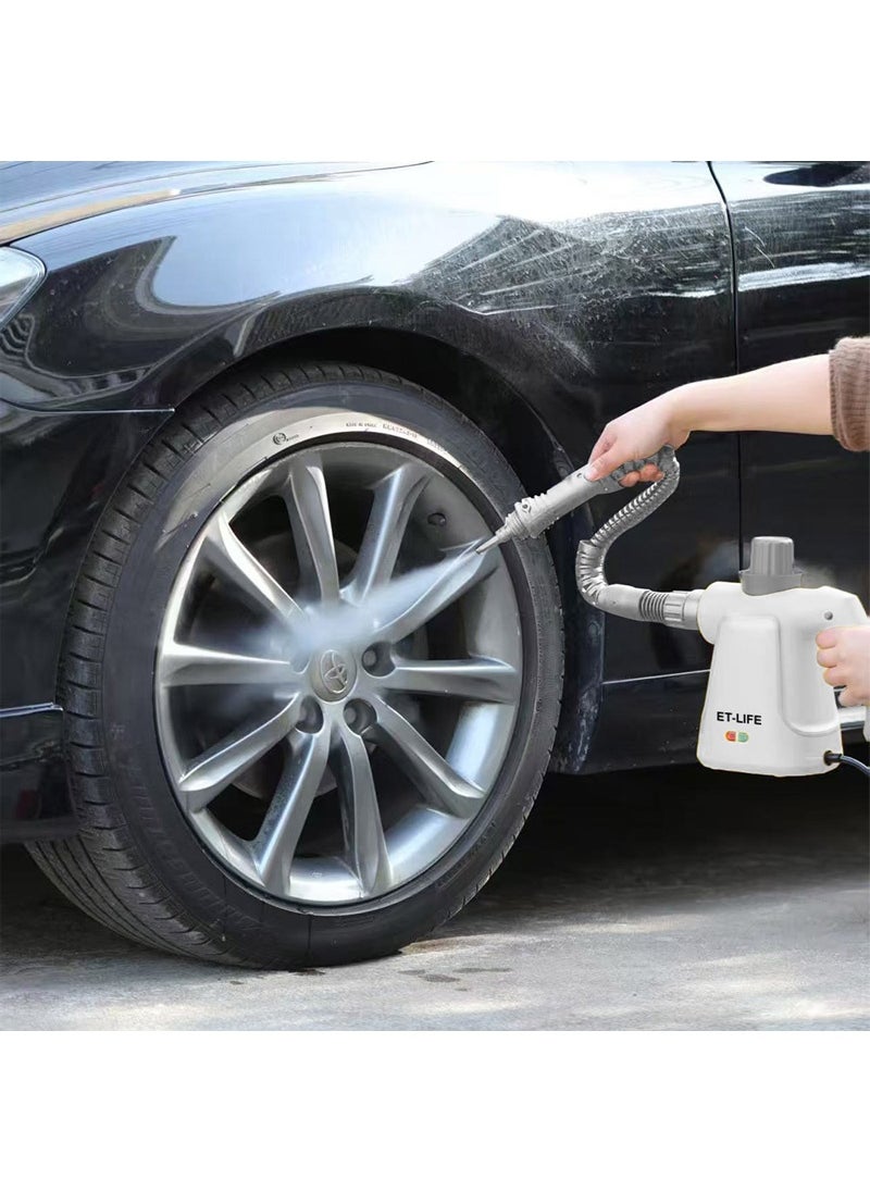 Handheld Steam Cleaner, 1000W Steamer for Cleaning, Multipurpose Portable Steam Cleaners for Home Use with Safety Lock and 9 Accessory Kit to Remove Grime, Grease and More, Save Time and Effort