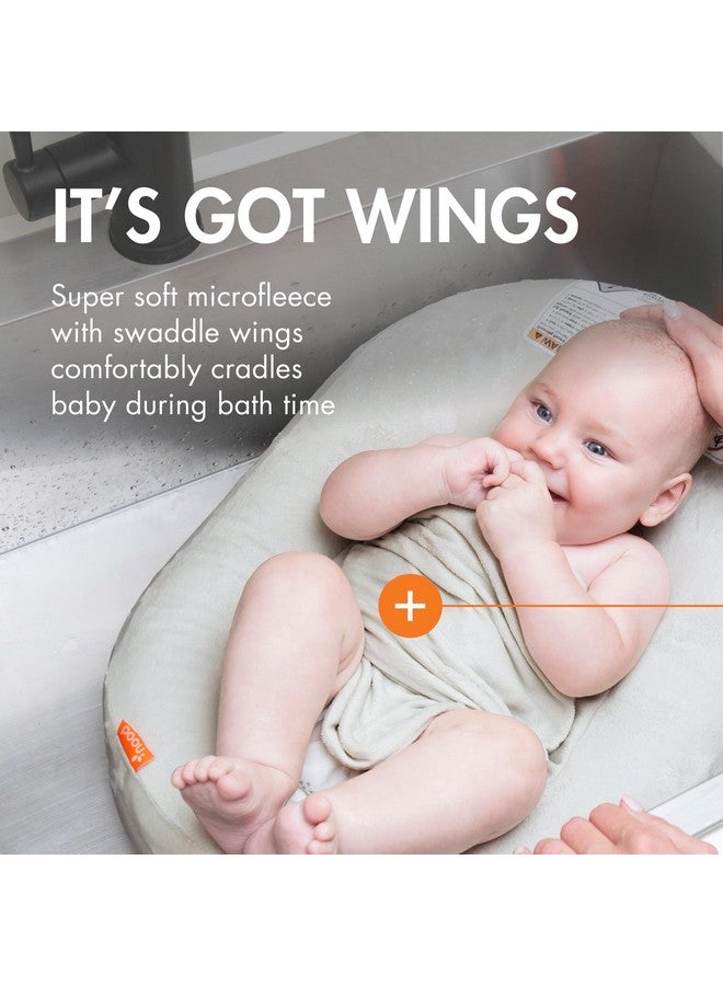 بون حوض استحمام قابل للنفخ للأطفال من Boon Puff+ - حوض استحمام للأطفال الرضع يتضمن غطاء من الصوف الدقيق وأجنحة قماط وحقيبة تخزين - حوض استحمام قابل للنفخ للأطفال حديثي الولادة والرضع - Image 5