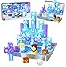 Annexfun Magnetic Blocks 45Pcs 08in Travel Toys Transparent Magnetic Building Block with Magnetic Tin Box for Kids Light Up Magnet Block Blue Princess Princess Toy for Girl 3 Christmas Birthday Gift - Image 2