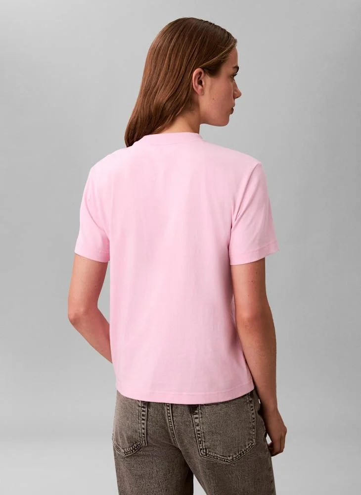 كالفن كلاين تيشيرت بياقة دائرية برسومات