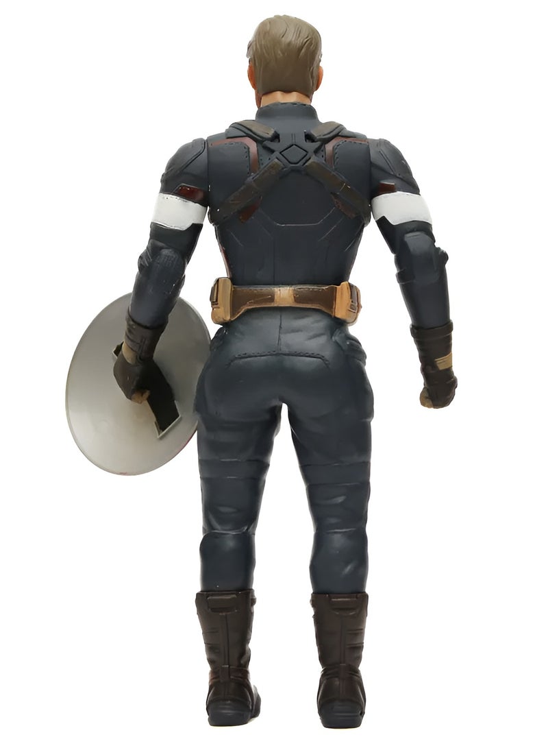 HEXAR ألعاب أكشن هيرو المتحركة مقاس 13 بوصة من أفينجرز مارفل أكشن هيرو للأطفال مع مجموعة متنوعة من أوضاع الحركة الديناميكية (كابتن أمريكا) - Image 3