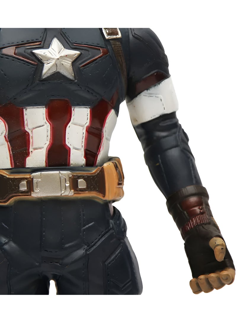 HEXAR ألعاب أكشن هيرو المتحركة مقاس 13 بوصة من أفينجرز مارفل أكشن هيرو للأطفال مع مجموعة متنوعة من أوضاع الحركة الديناميكية (كابتن أمريكا) - Image 5